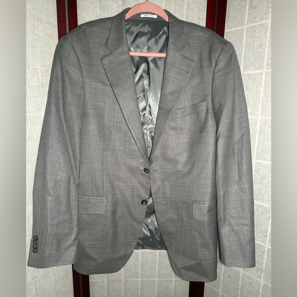 Peter Millar Mens Sport Coat 44R |  Wool Linen | Two Buttons Blazer